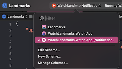 Schemes panel with a Notification scheme created